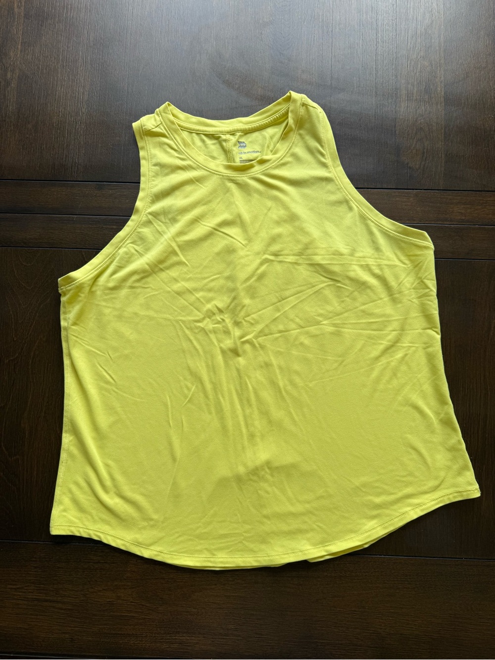 all in motion Bright Yellow High-Neck Tank Top
